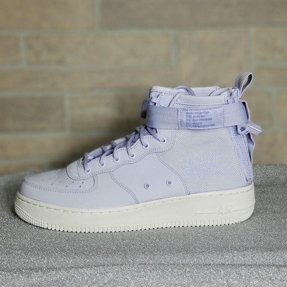 🦋 NIKE AIR FORCE 1 Mid Sneakers Baby Blue Purple - Picture 2 of 5
